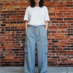 Women's Blue Cargo Pants